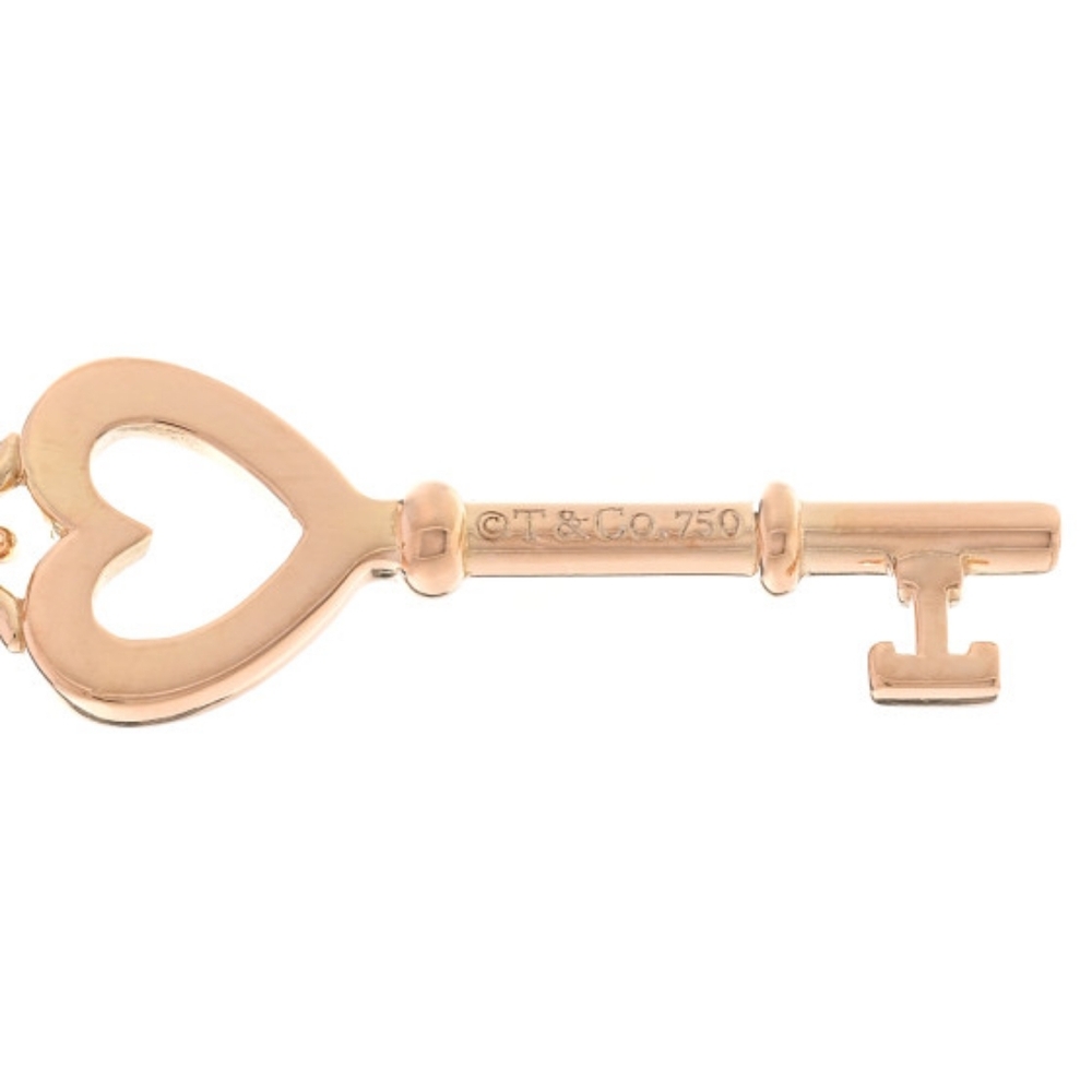 Tiffany & Co. 18kt Rose Gold Mini Heart Key Pendant - Picture 1 of 7